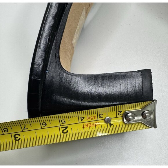 Brighton Women's Terry Black Croc Leather Slide Sandals Size 9 - Picture 8 of 11